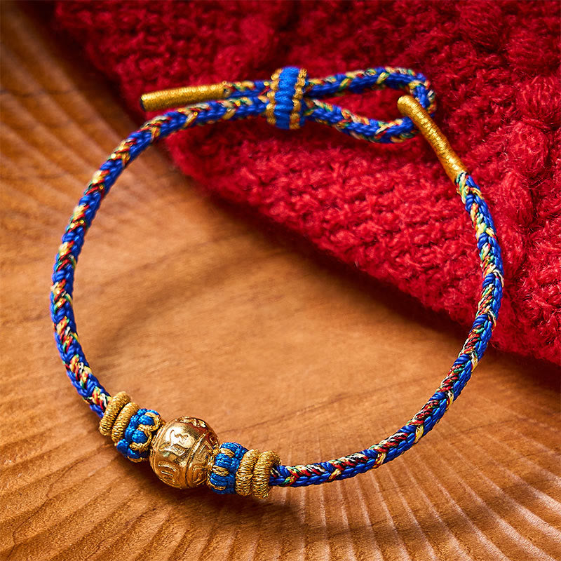 Buddha Stones Hand-Woven String Om Mani Padme Hum Peace Bracelet - image 1