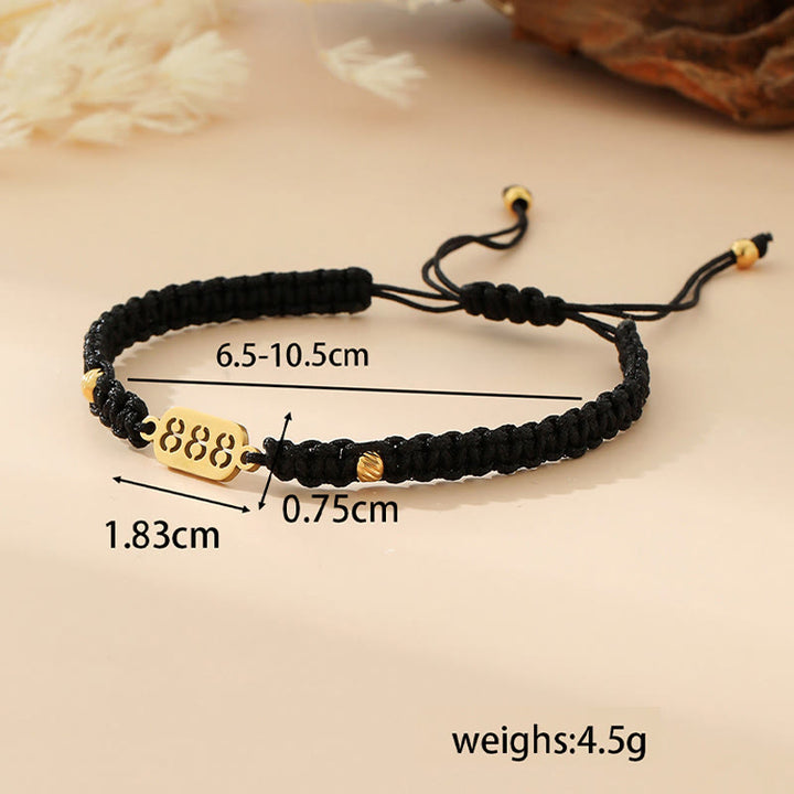 Buddha Stones Angel Numbers Red Black Braided String Connection Bracelet - image 36
