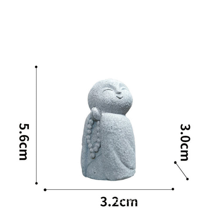 Buddha Stones Resin Small Prayer Ksitigarbha Buddha Compassion Meditation Statue - Long Prayer Beads 5.6*3.2*3.0cm - image 15