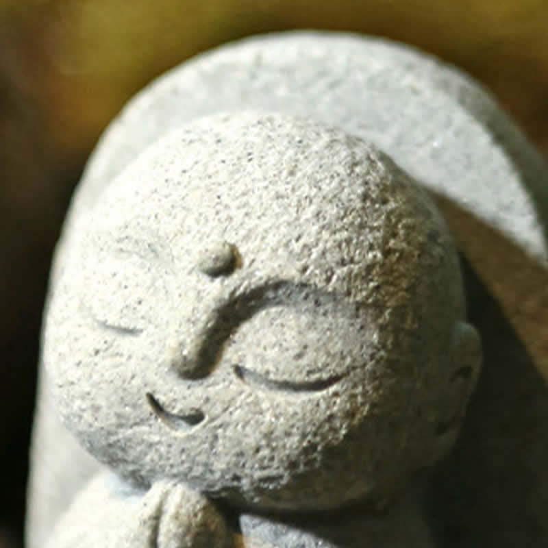 Buddha Stones Resin Small Prayer Ksitigarbha Buddha Compassion Meditation Statue - image 7
