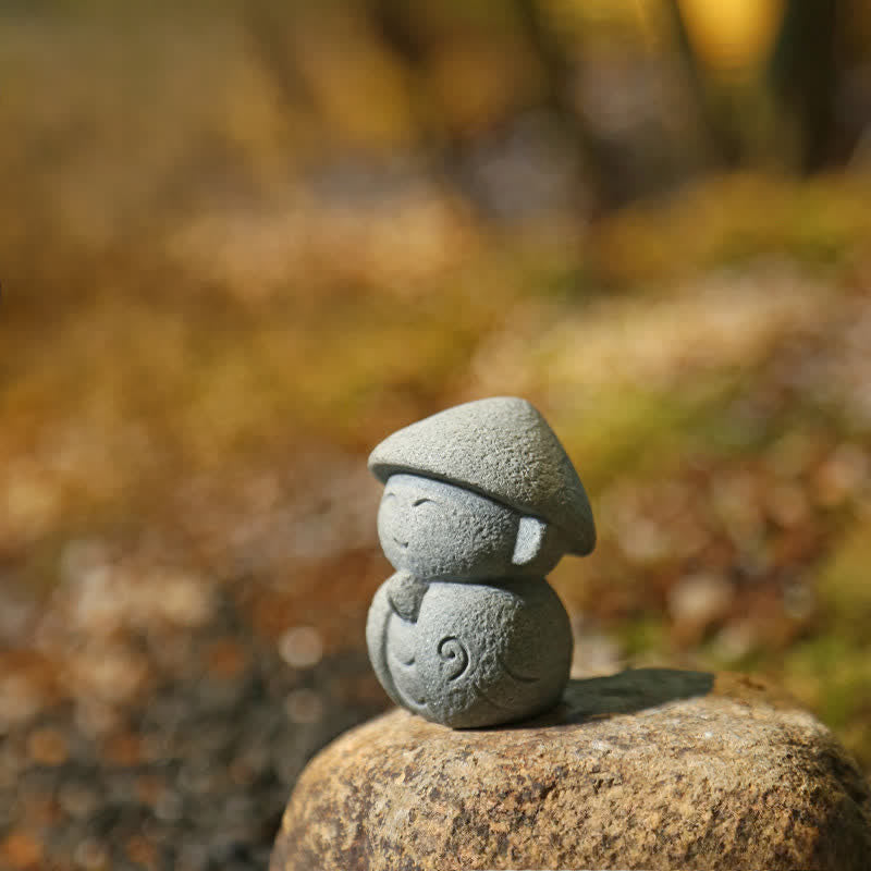 Buddha Stones Resin Small Prayer Ksitigarbha Buddha Compassion Meditation Statue - image 4