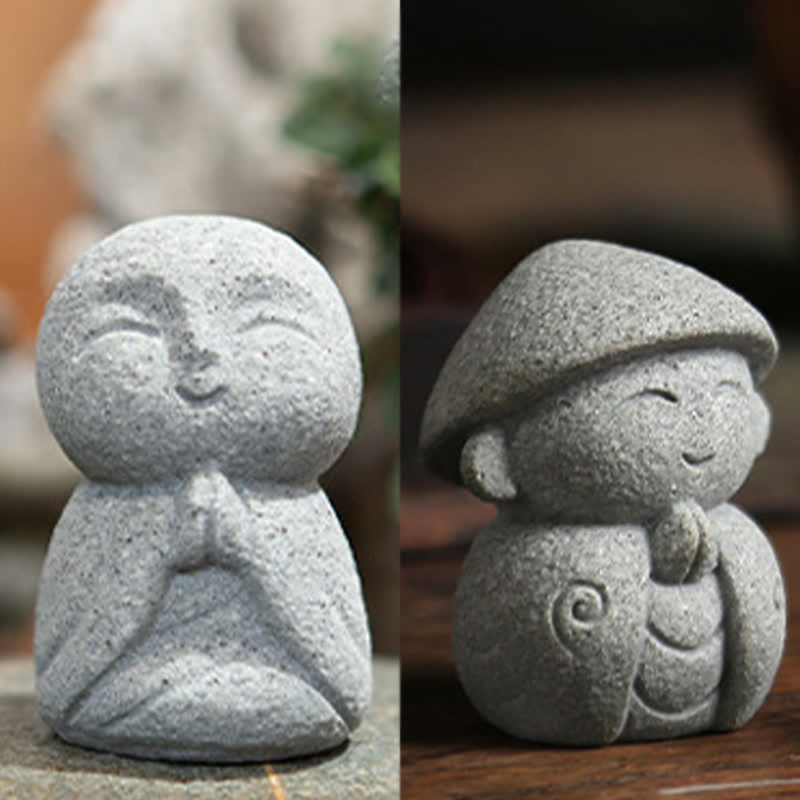 Buddha Stones Resin Small Prayer Ksitigarbha Buddha Compassion Meditation Statue - image 20