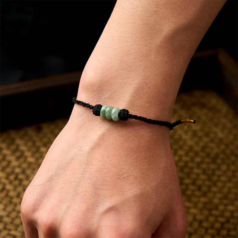 Buddha Stones Handmade Braided Red String 3mm Jade Beads Protection Adjustable DIY Bracelet - image 22