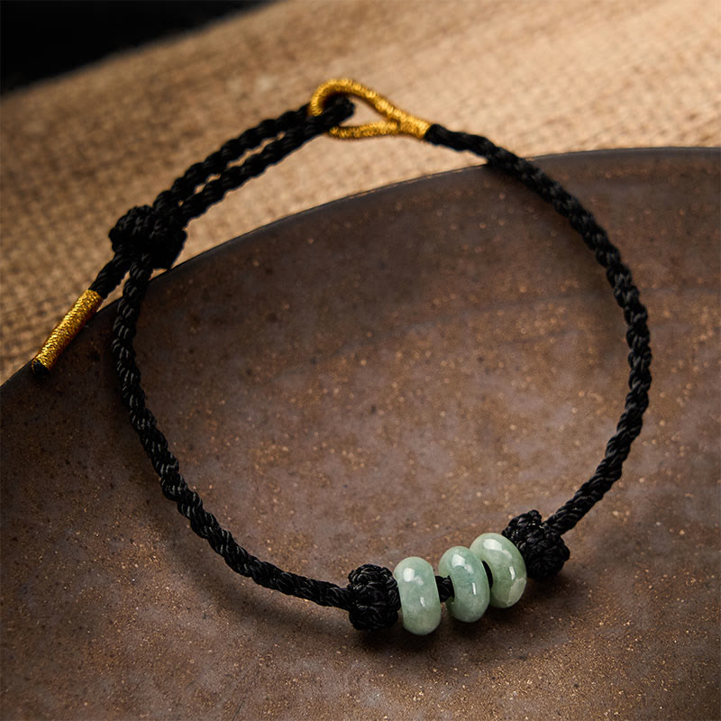 Buddha Stones Handmade Braided Red String 3mm Jade Beads Protection Adjustable DIY Bracelet - image 18