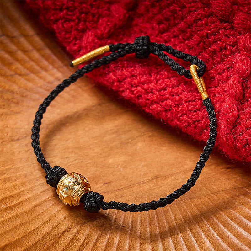 Buddha Stones Hand-Woven Red String Strength Om Mani Padme Hum Adjustable DIY Bracelet - image 18