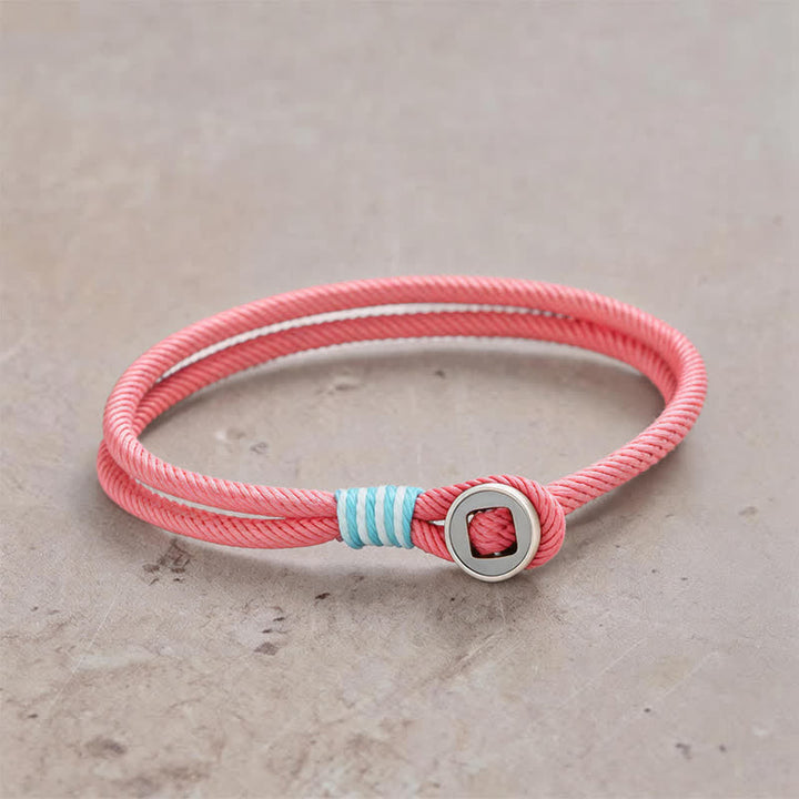 Buddha Stones 925 Sterling Silver Double Wrap Button Protection Bracelet - Pink - Wrist Circumference: 7.9–8.2 in (20–21 cm) - image 12