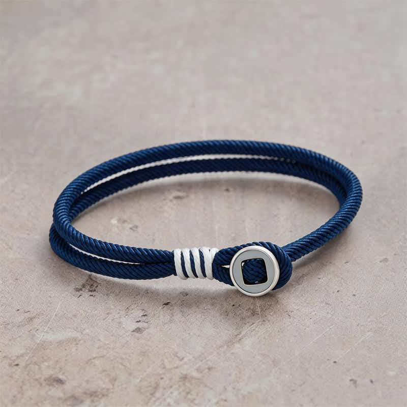 Buddha Stones 925 Sterling Silver Double Wrap Button Protection Bracelet - Navy Blue - Wrist Circumference: 7.9–8.2 in (20–21 cm) - image 13