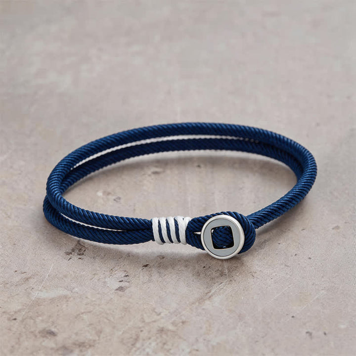 Buddha Stones 925 Sterling Silver Double Wrap Button Protection Bracelet - Navy Blue - Wrist Circumference: 7.9–8.2 in (20–21 cm) - image 13