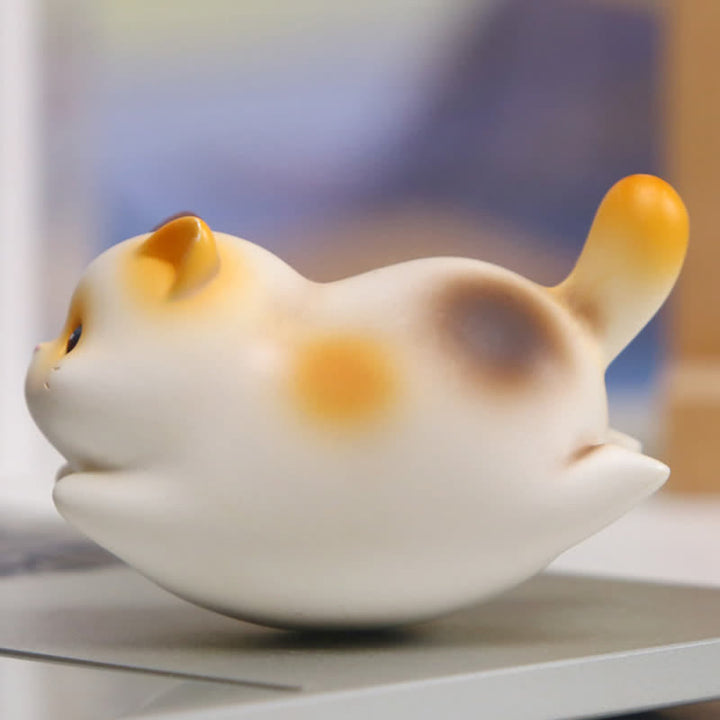 Buddha Stones Resin Cute Wobble Cat Happiness Cartoon Animal Decor - image 2
