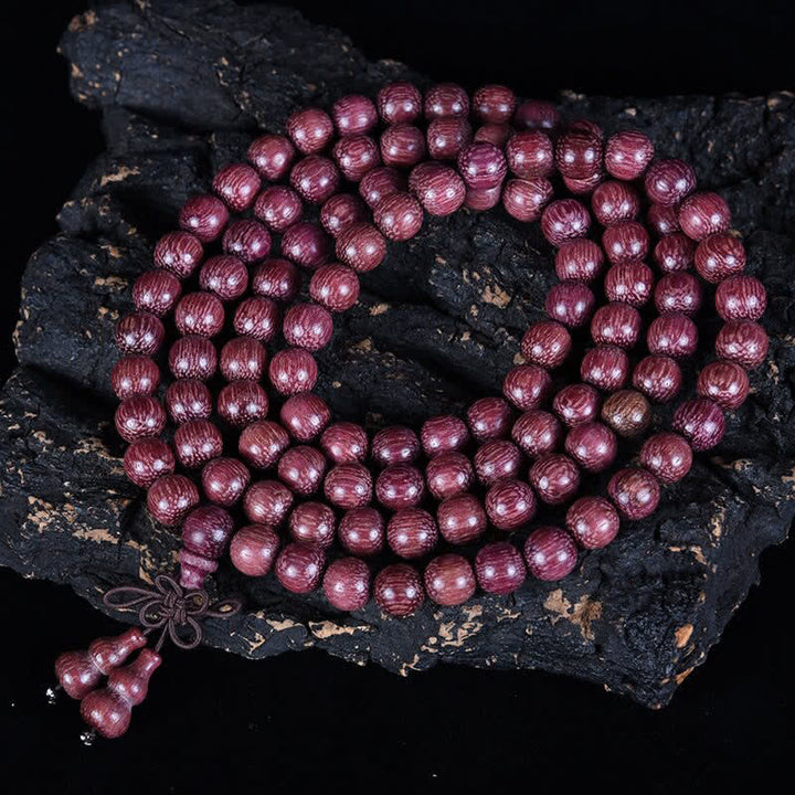 Buddha Stones Natural Peltogyne Gourd 108 Bead Mala - image 2
