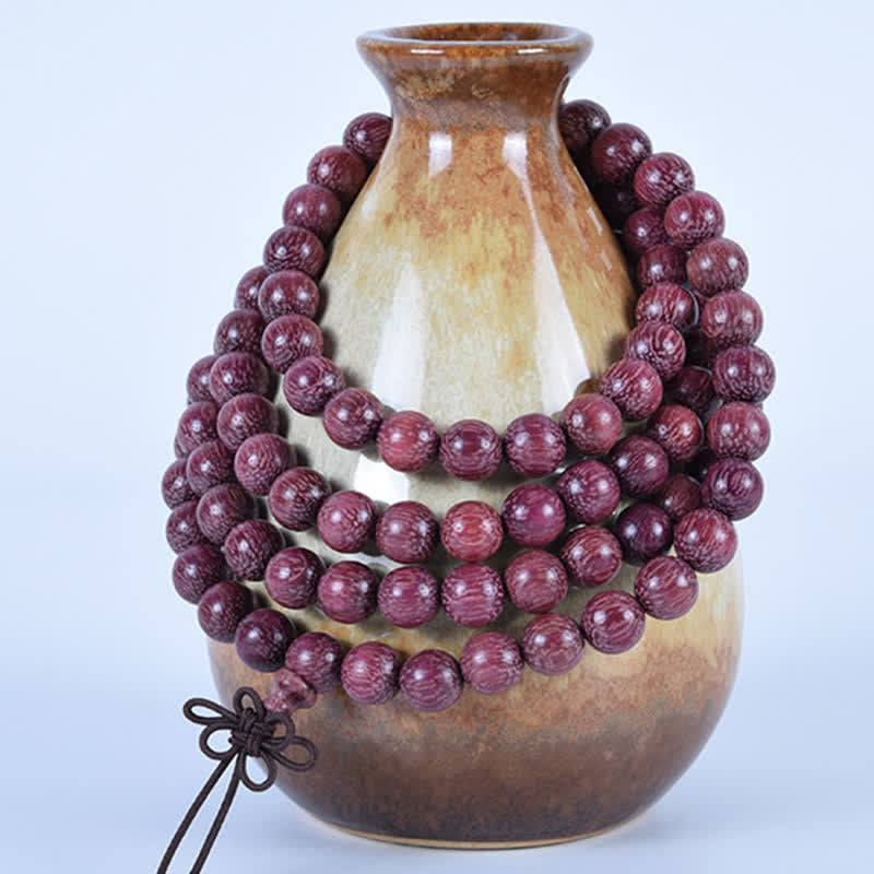 Buddha Stones Natural Peltogyne Gourd 108 Bead Mala - image 6
