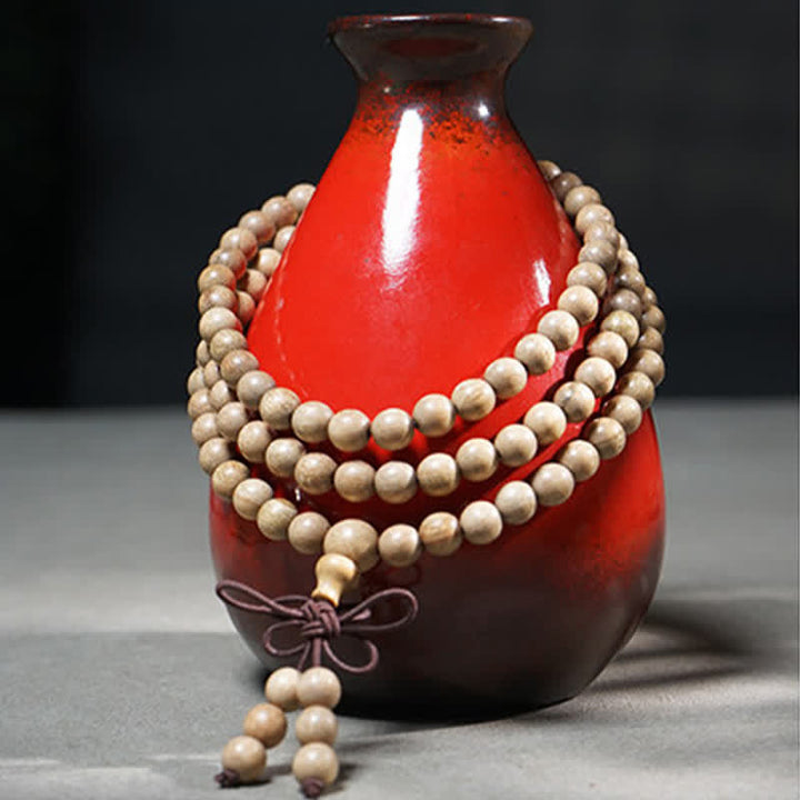 Buddha Stones Natural Camphor Wood Perseverance 108 Bead Mala - image 4