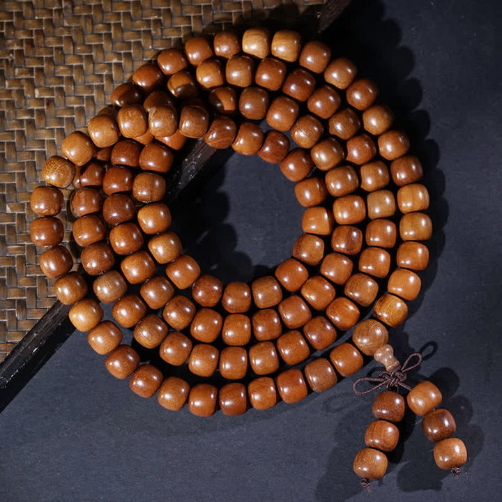 Buddha Stones Natural Jujube Wood 108 Bead Mala - image 4