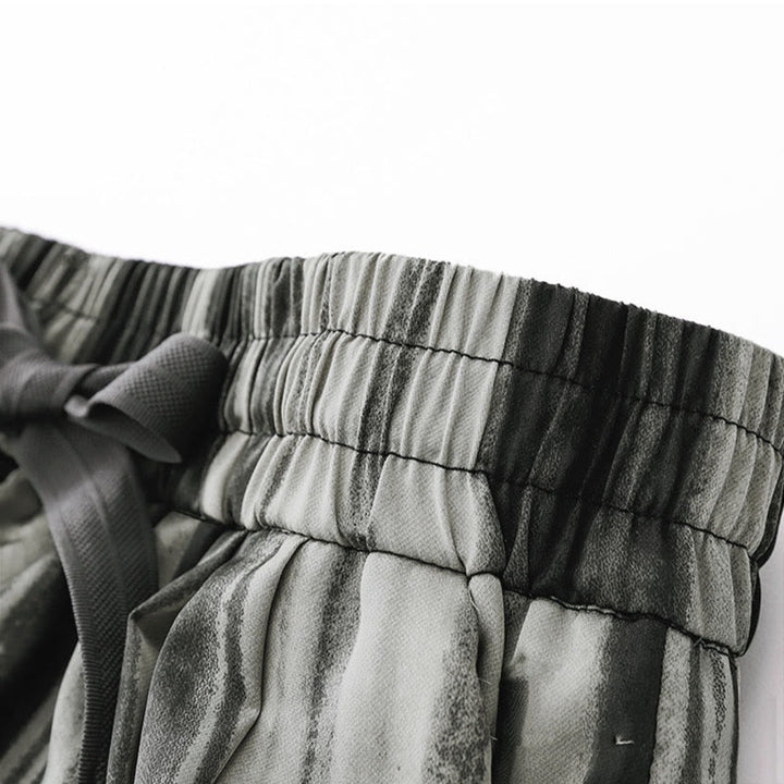 Buddha Stones Summer Casual Elegant Drawstring Vertical Striped Long Pants Women's Straight Leg Pants With Pockets - image 11