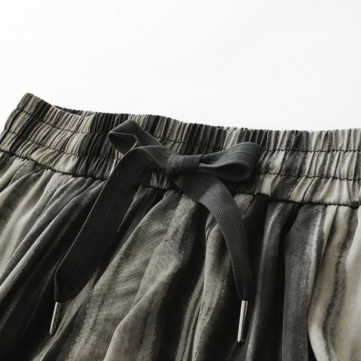Buddha Stones Summer Casual Elegant Drawstring Vertical Striped Long Pants Women's Straight Leg Pants With Pockets - image 10