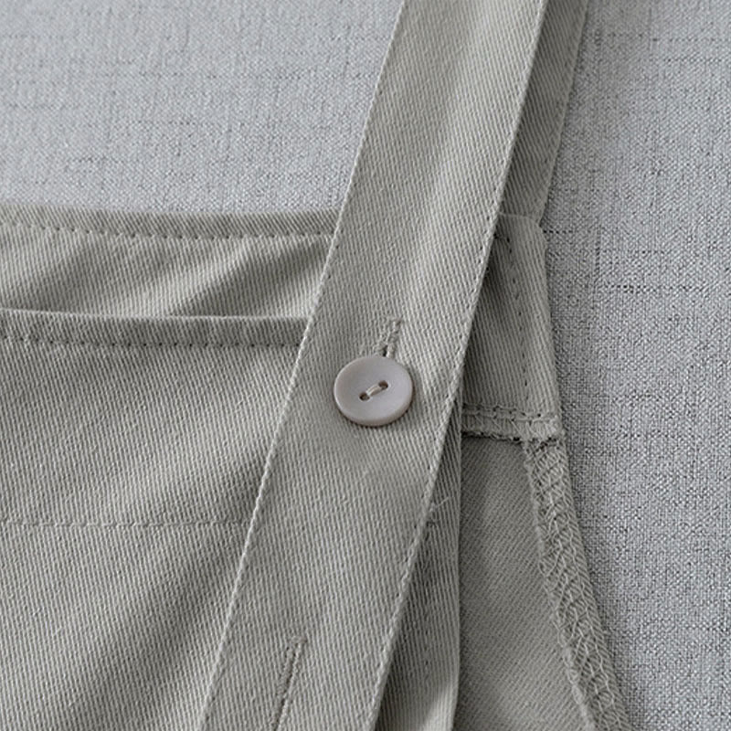 Buddha Stones Spring Summer Casual Minimalist Solid Button-Up Women's Jumpsuit With Pocket - image 12