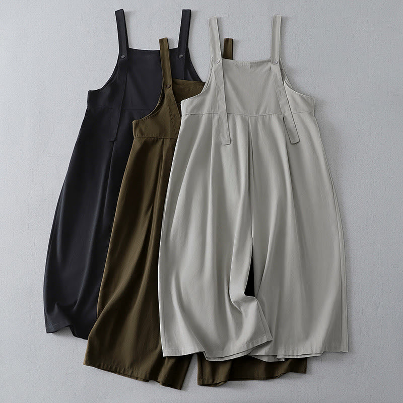 Buddha Stones Spring Summer Casual Minimalist Solid Button-Up Women's Jumpsuit With Pocket - image 16
