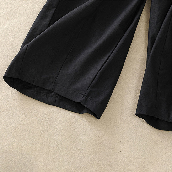 Buddha Stones Summer Casual Minimalist Drawstring Solid Women's Cropped Pants With Pockets - image 8