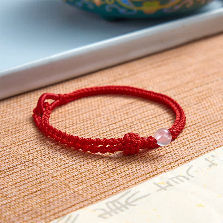 Buddha Stones Green Aventurine Red String Balance Bracelet - image 11