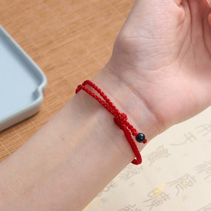 Buddha Stones Green Aventurine Red String Balance Bracelet - image 31