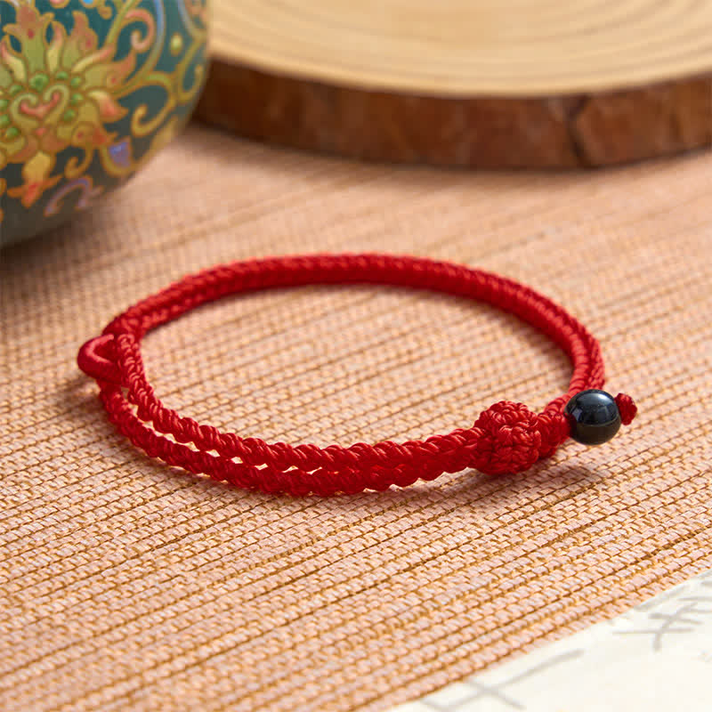 Buddha Stones Green Aventurine Red String Balance Bracelet - image 28