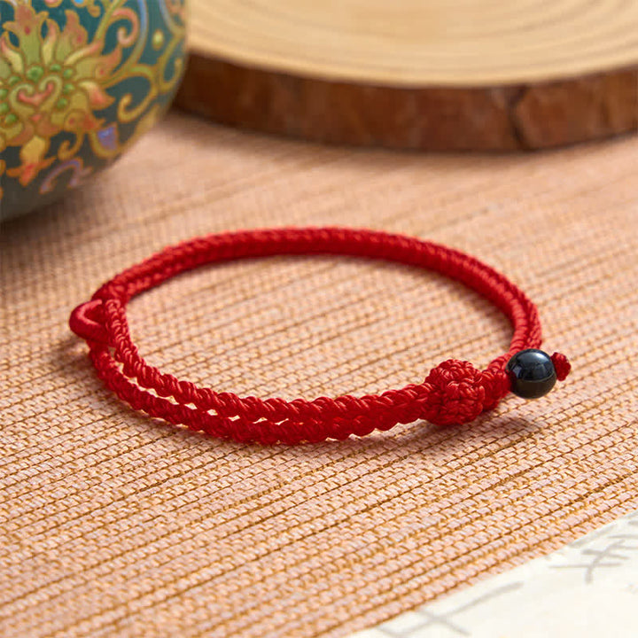 Buddha Stones Green Aventurine Red String Balance Bracelet - image 28