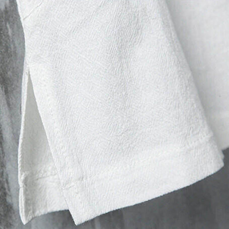 Buddha Stones Summer Tang Style Casual Frog Button Bamboo Men's Short Sleeve Shirts - image 7