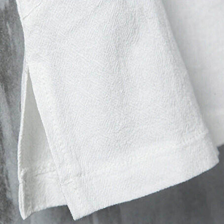 Buddha Stones Summer Tang Style Casual Frog Button Bamboo Men's Short Sleeve Shirts - image 7