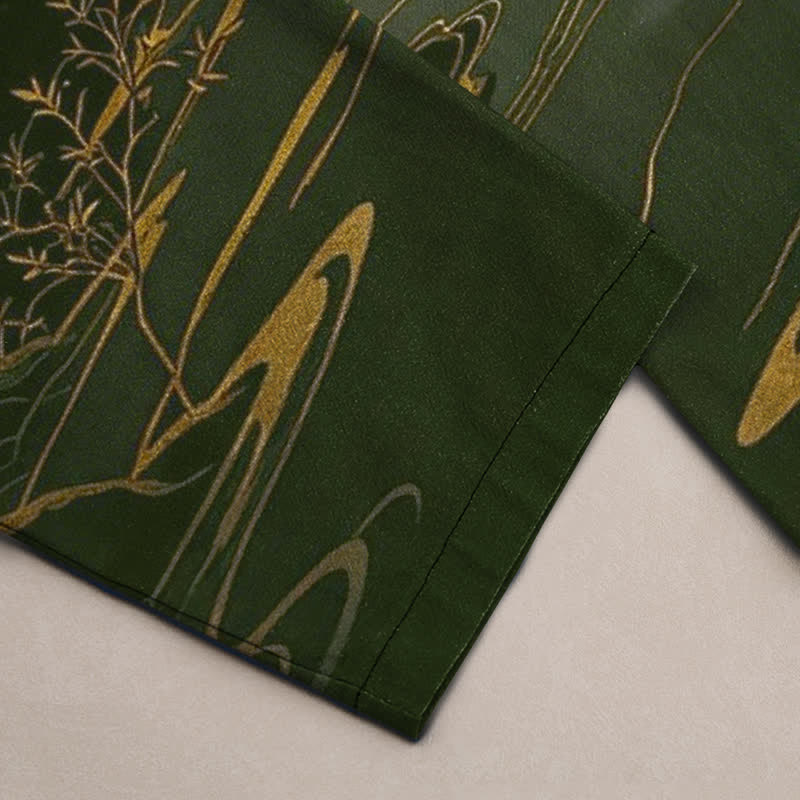 Buddha Stones Cotton Golden Mountain At Sunrise Pattern Men's Tapered Pants With Pockets - image 3