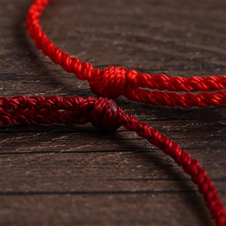 Buddha Stones Hand-Woven Red String Twisted Beads Protection Braided Adjustable Bracelet - image 13