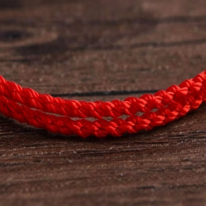 Buddha Stones Hand-Woven Red String Twisted Beads Protection Braided Adjustable Bracelet - image 9