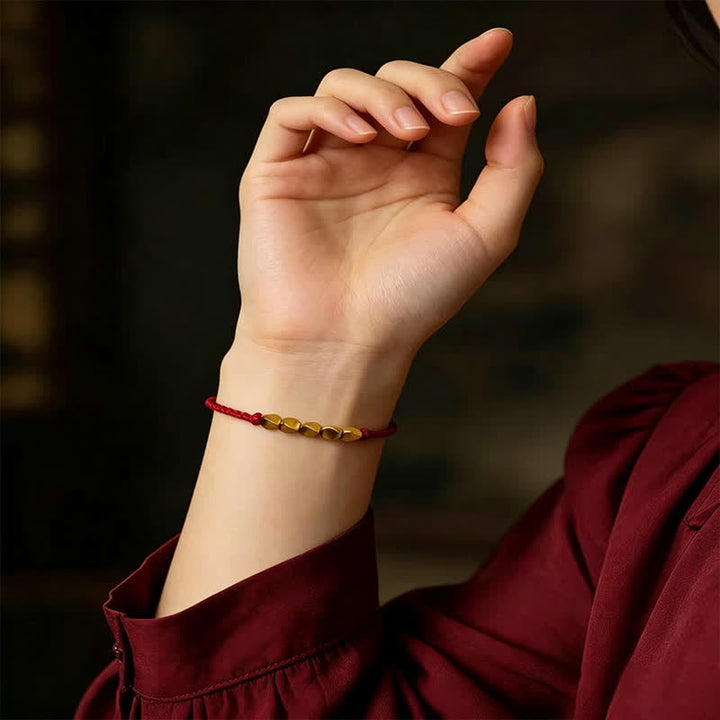 Buddha Stones Hand-Woven Red String Twisted Beads Protection Braided Adjustable Bracelet - image 7