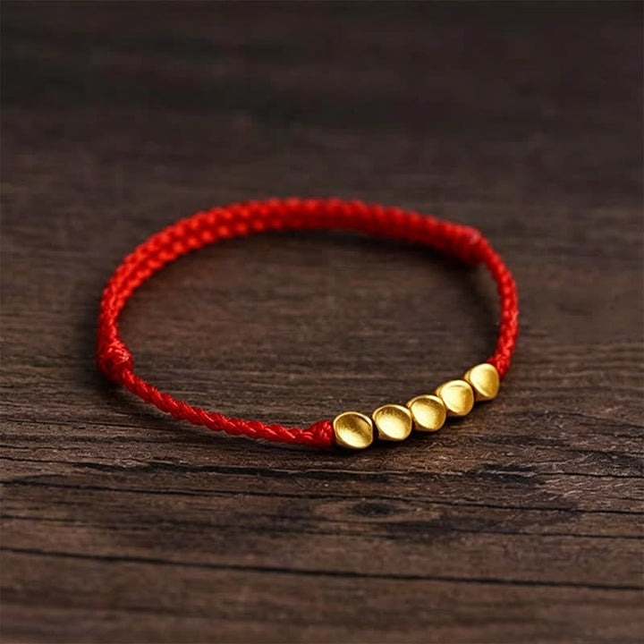 Buddha Stones Hand-Woven Red String Twisted Beads Protection Braided Adjustable Bracelet - image 2