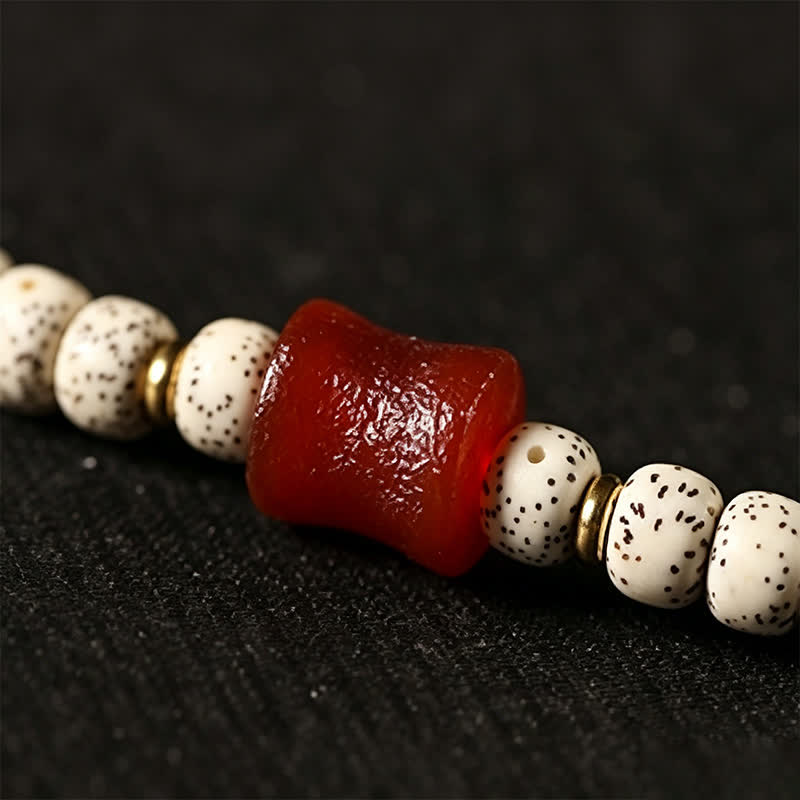 Buddha Stones Star Moon Bodhi Seed Dzi Bead Wisdom Hand-Woven Tibetan 108 Bead Mala - image 10
