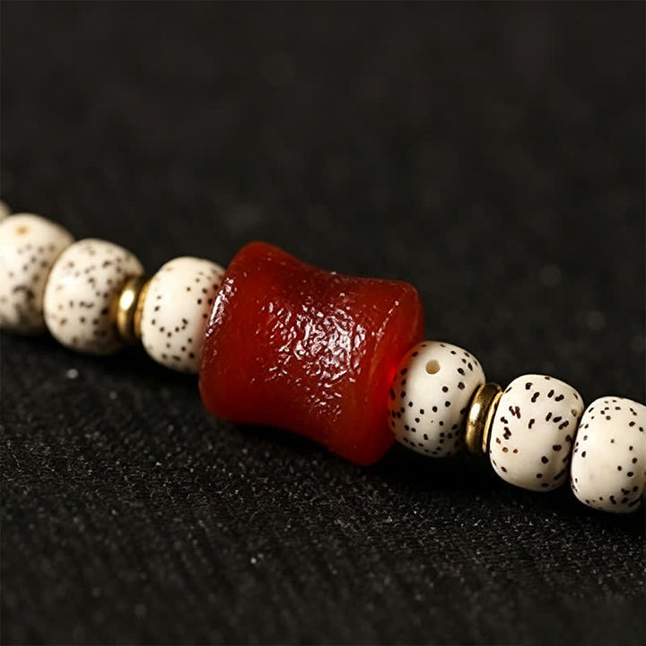 Buddha Stones Star Moon Bodhi Seed Dzi Bead Wisdom Hand-Woven Tibetan 108 Bead Mala - image 10