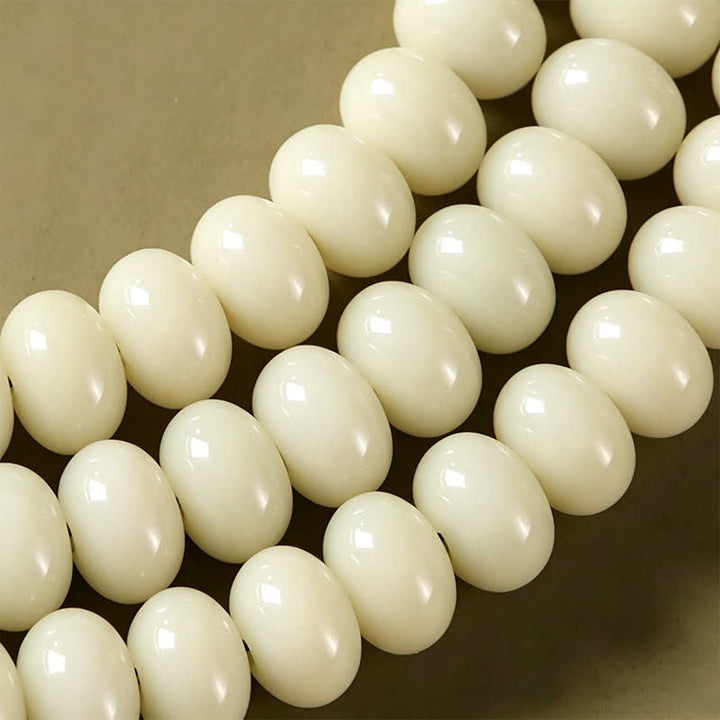 Buddha Stones White Bodhi Seed Bodhisattva Tara Hope Hand-Woven Ethnic 108 Bead Mala - image 16