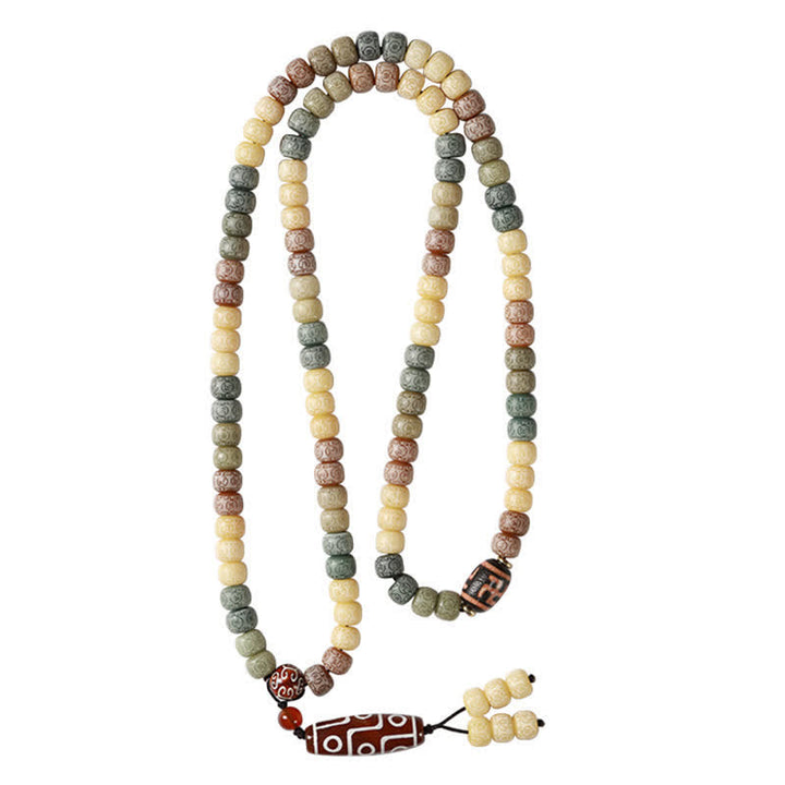 Buddha Stones Bodhi Seed Hand-Woven Peace Vintage 108 Bead Mala - image 15