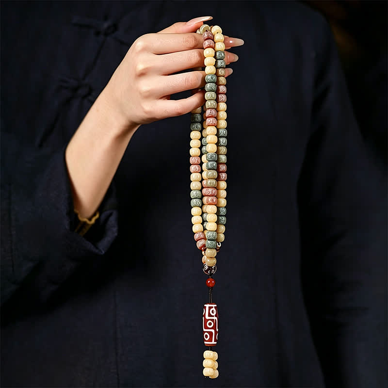 Buddha Stones Bodhi Seed Hand-Woven Peace Vintage 108 Bead Mala - image 10