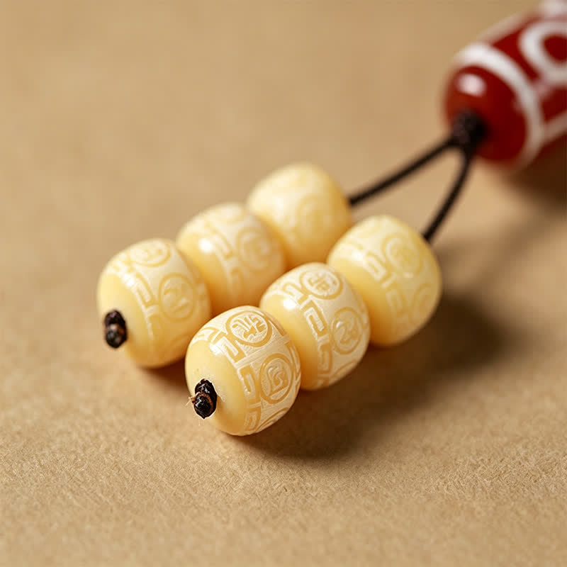 Buddha Stones Bodhi Seed Hand-Woven Peace Vintage 108 Bead Mala - image 14