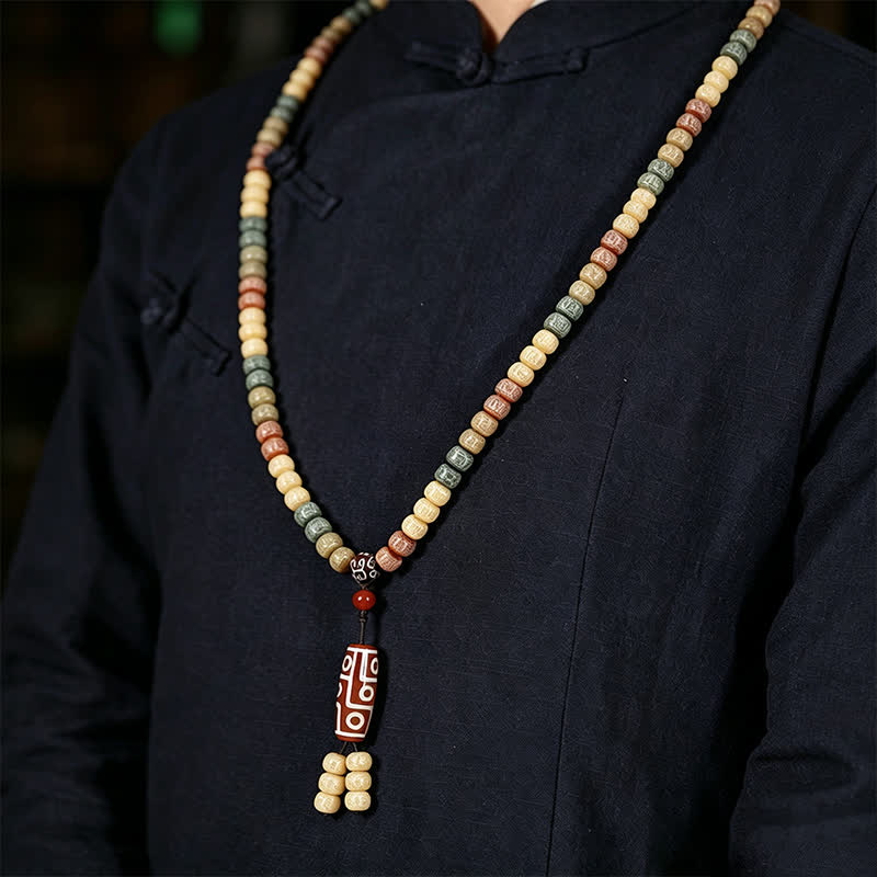 Buddha Stones Bodhi Seed Hand-Woven Peace Vintage 108 Bead Mala - image 11