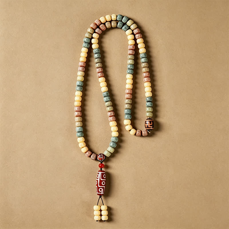 Buddha Stones Bodhi Seed Hand-Woven Peace Vintage 108 Bead Mala - image 7