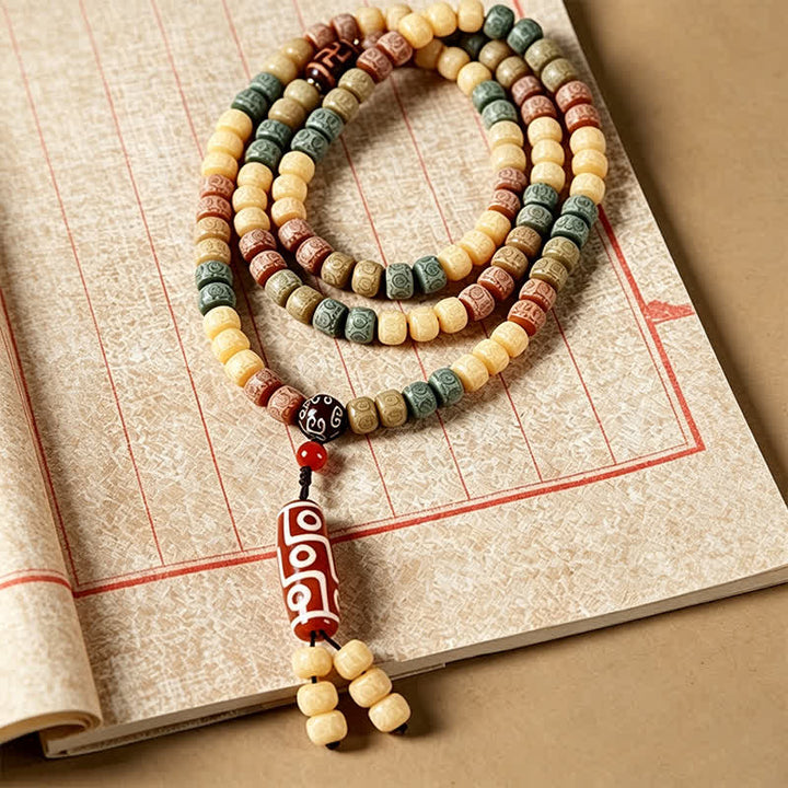 Buddha Stones Bodhi Seed Hand-Woven Peace Vintage 108 Bead Mala - image 3