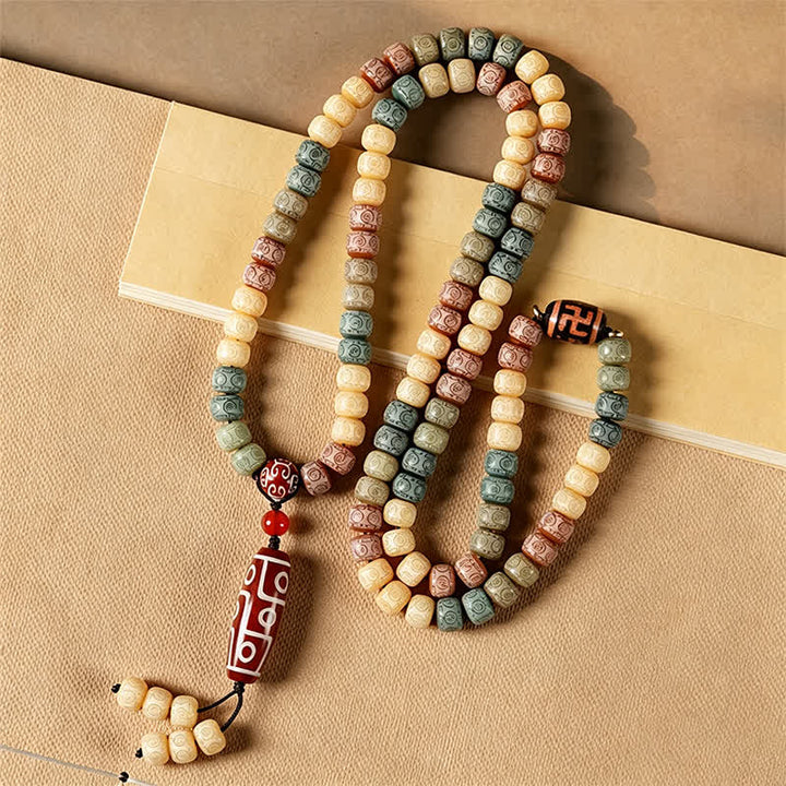 Buddha Stones Bodhi Seed Hand-Woven Peace Vintage 108 Bead Mala - image 4