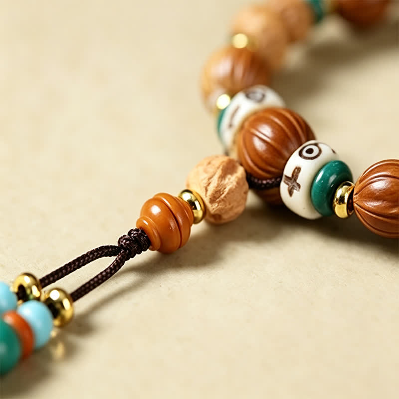 Buddha Stones Star Moon Bodhi Seed Lotus Pod Handcrafted Wisdom Round 108 Bead Mala - image 16