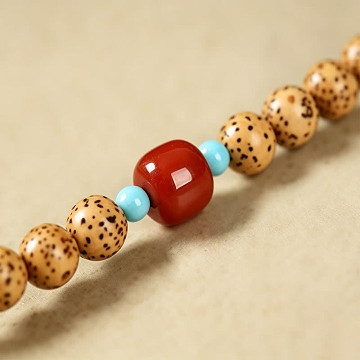 Buddha Stones Star Moon Bodhi Seed Lotus Pod Handcrafted Wisdom Round 108 Bead Mala - image 13
