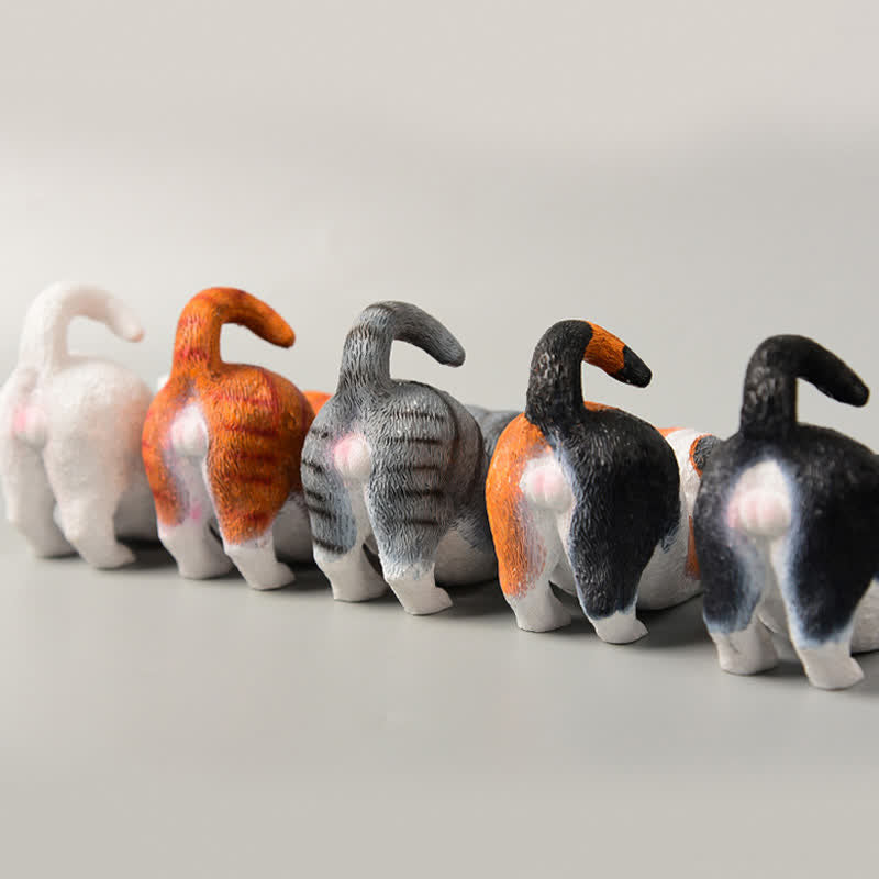 Buddha Stones Hand-Painted Resin Lazy Kitten Animal Decoration - image 19