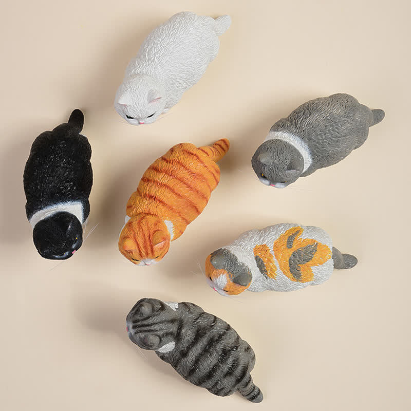 Buddha Stones Painted Resin Little Chubby Cat Cute Animal Decor - image 8