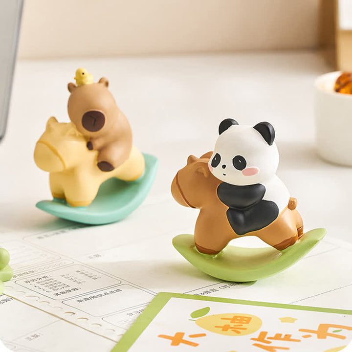 Buddha Stones Resin Cute Panda Rocking Harmony Desktop Decor - image 8