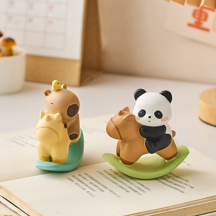 Buddha Stones Resin Cute Panda Rocking Harmony Desktop Decor - image 7