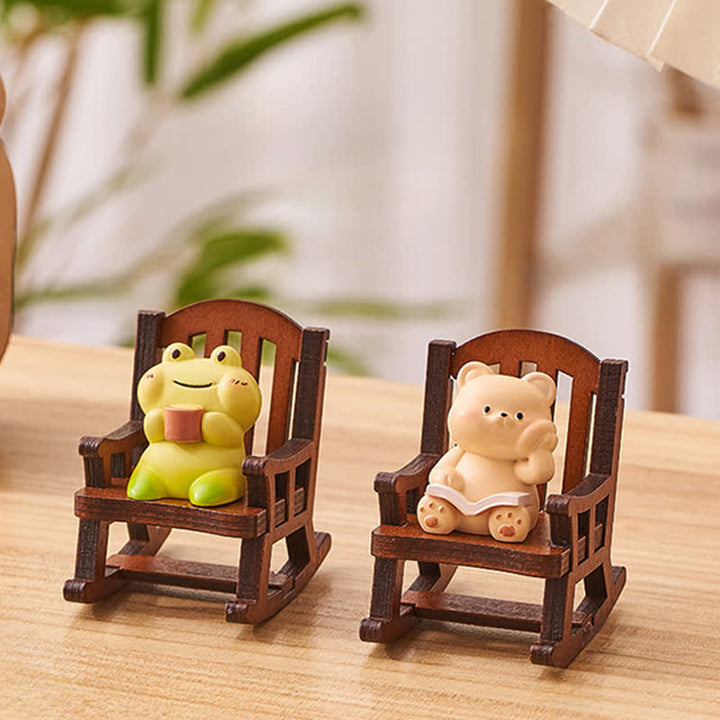 Buddha Stones Resin Kawaii Animal Rocking Chair Comfort Desk Decor - image 3